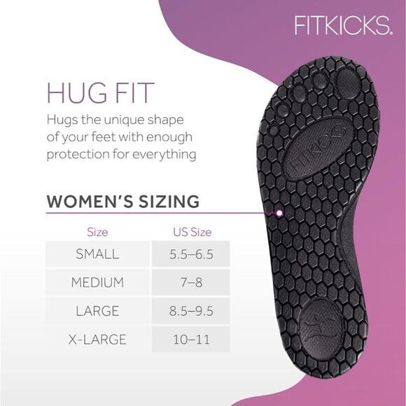 FITKICKS Live Well Active Lifestyle Footwear Heather Gray Minimalist LG 8.5-9.5 - Picture 4 of 10